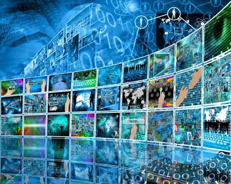 Internet perspective Stock Illustration