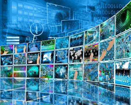 Internet perspective Stock Illustration