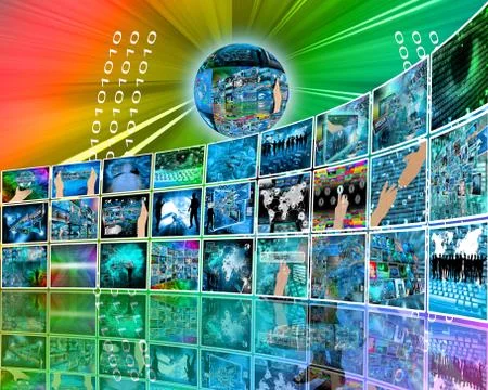 Internet perspective Illustrazione stock
