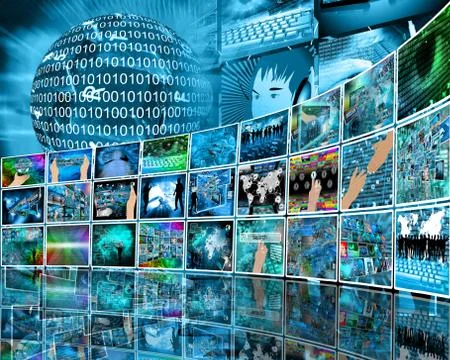 Internet perspective Stock Illustration