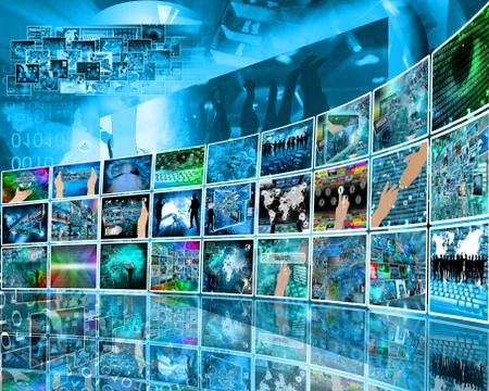 Internet perspective Stock Illustration