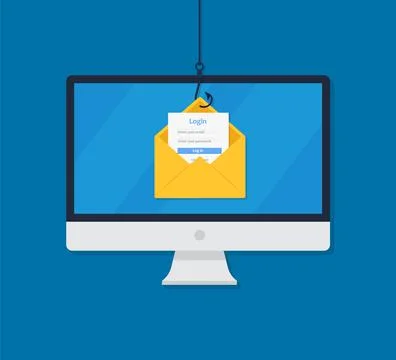 Internet Phishing, Account Hacking Attempt During Online Payment - Hacker Act Illustrazione stock
