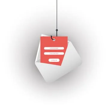 Internet Phishing, Account Hacking Attempt by Malicious Email - Hacker Acti.. Stock Illustration