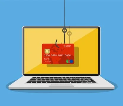 Internet phishing and hacking attack concept. 스톡 일러스트