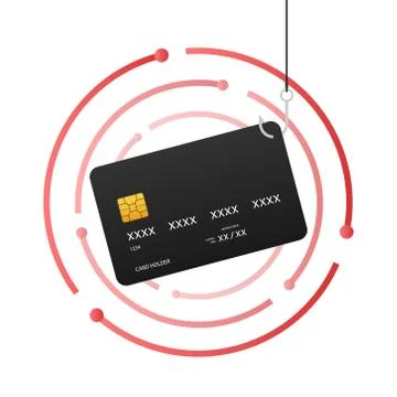 Internet phishing and hacking attack on laptop, vector flat concept. Vector i Stock Illustration