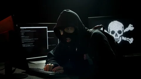 Internet Piracy Hacker Stealing Information Stock Footage 115835277