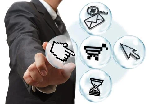 Internet pixel icons Stock Illustration