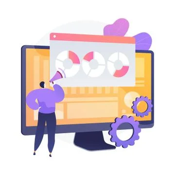 Internet poll results vector concept metaphor Stock Illustration