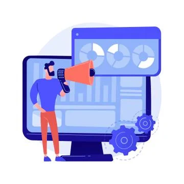 Internet poll results vector concept metaphor Stock Illustration
