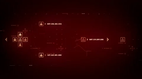 Internet Ports Red Track Stock-Footage 46891589
