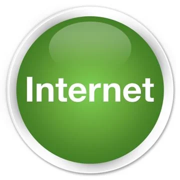 Internet premium soft green round button Stock Illustration