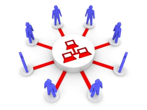 Internet. Private network. Concept 3D illustration. Stock Illustration