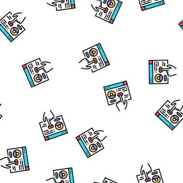 Internet profile or blog subscription vector seamless pattern Stock Illustration