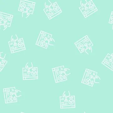 Internet profile or blog subscription line seamless pattern Stock Illustration