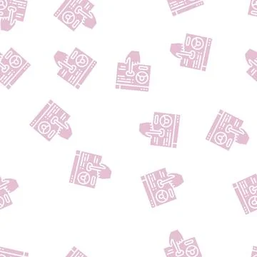 Internet profile or blog subscription glyph seamless pattern Stock Illustration