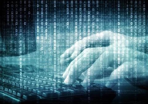  Internet Programming Conceptual image of internet virrtual data programmi... Stock-Fotos