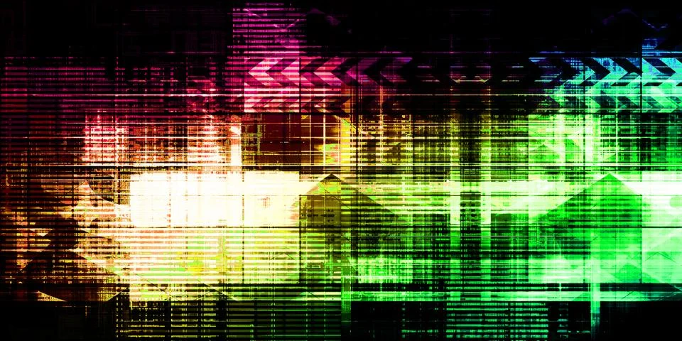 Internet Protocol Infrastructure Design For Network Communication Stock Illustration