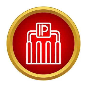 Internet protocol ip server network technology icon Stock Illustration