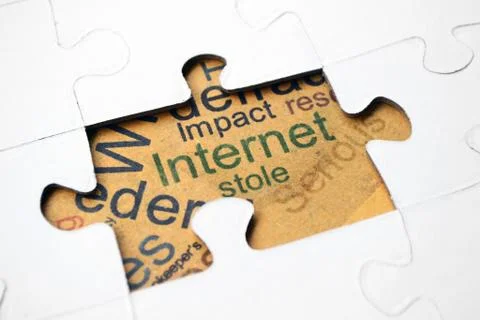 Internet puzzle concept Foto stock