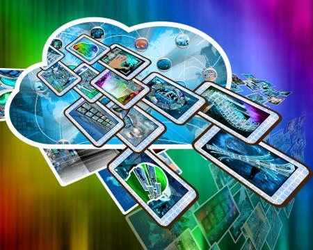 Internet rain Stock-Illustration