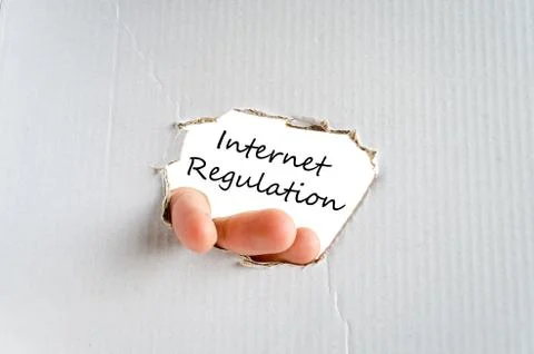 Internet regulation text concept Stock Photos
