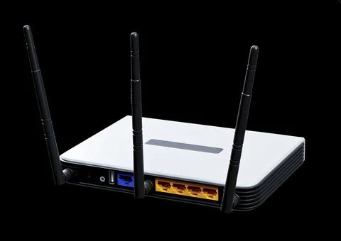 Internet router 3d model Illustrazione stock