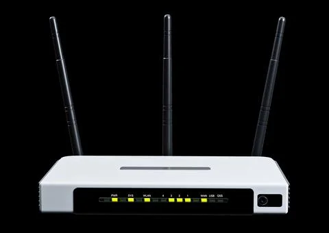 Internet router 3d model Stock Illustration