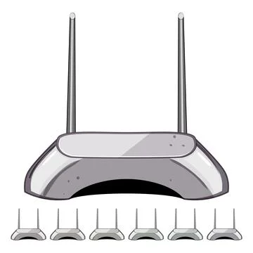Internet router cartoon vector graphic Ilustração Stock