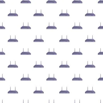 Internet router devices creating a seamless network pattern Stock Illustration