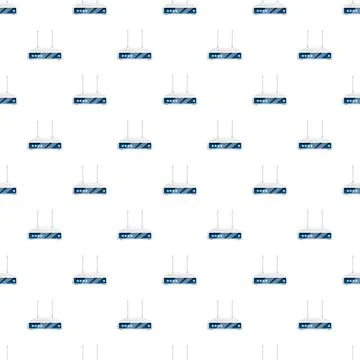 Internet router repeating pattern creating seamless connection Illustrazione stock
