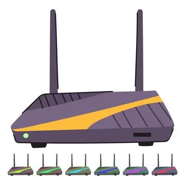 Internet router vector cartoon graphic Stock Illustration