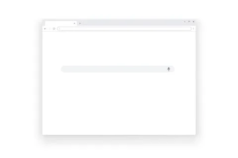 Internet rowser windows mockup. 3d vector isolated on white Stock Illustration