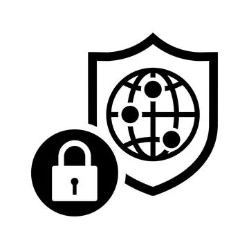 Internet safety, network security icon. Stock Illustration
