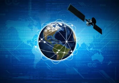Internet Satellite Stock Illustration