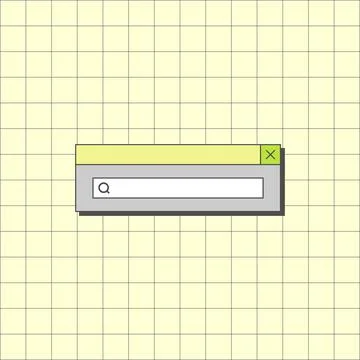 Internet Search bar on computer tab Stock Illustration