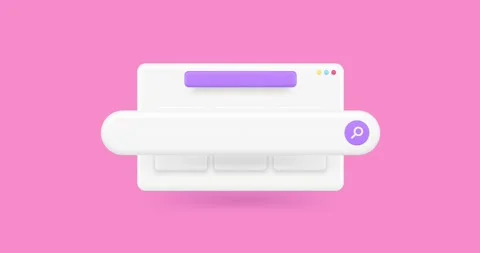Internet search bar field window browsing 3d icon animation Stock Footage 275820672