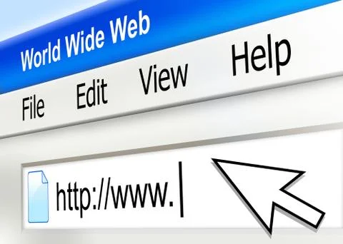 Internet search computer screen Stock Illustration