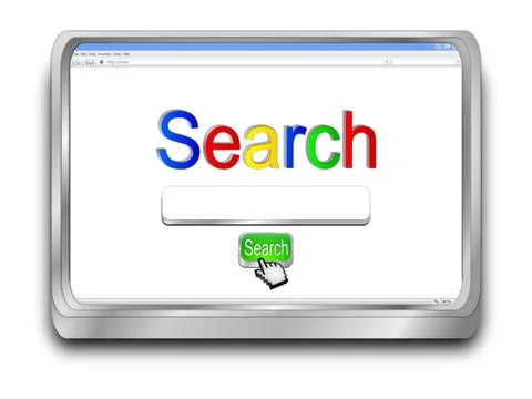 Internet Search engine browser window Stock Illustration