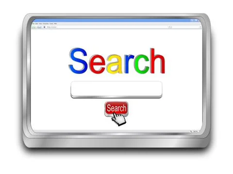 Internet Search engine browser window Stock Illustration