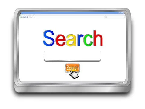 Internet Search engine browser window Stock Illustration