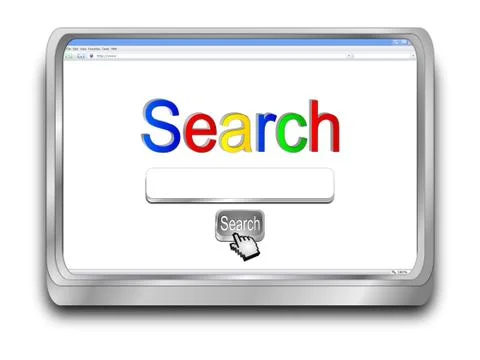 Internet Search engine browser window Stock Illustration
