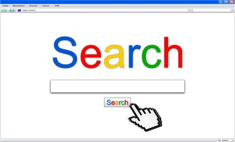 Internet Search engine browser window 스톡 사진
