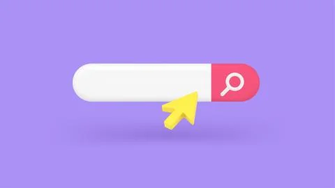 Internet search engine optimization SEO bar cursor information browsing res.. Stock Illustration