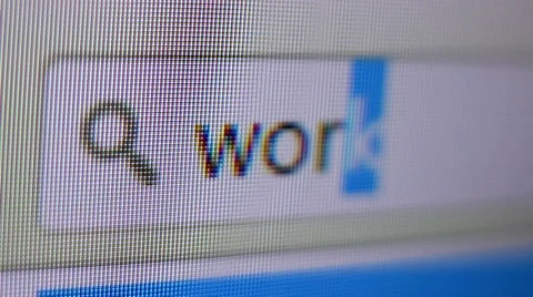 Internet search engine typing work Stock Footage 61457138