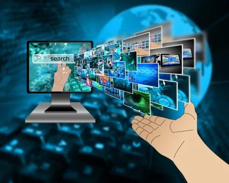 Internet search Illustrazione stock