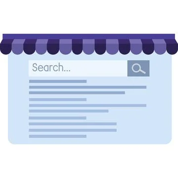 Internet search web service icon vector website Illustrazione stock