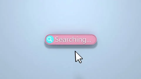  internet searching bar with arrow cursor pointer icon animation 3d. Minimali Stock Footage 151300218