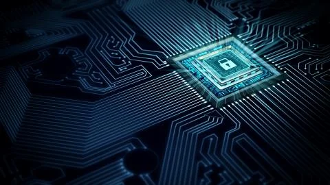 Internet Secure data processing concept Stock Illustration