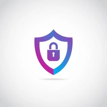 Internet Secure Shield Logo Sign Symbol Icon Stock Illustration