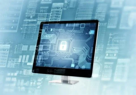  Internet Secured Connection Internet Secured Connection concept with a mo... Stock Photos